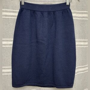 St. John Basics Navy Blue Santana Knit Women's Skirt